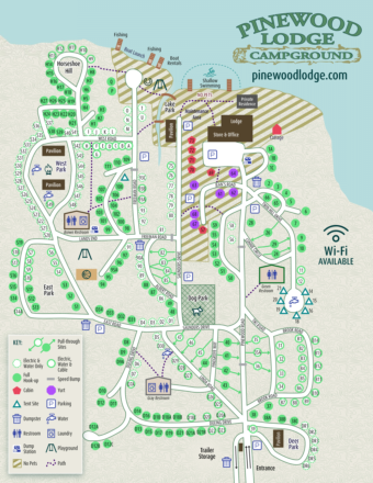 Park Map – Pinewood Lodge Campground